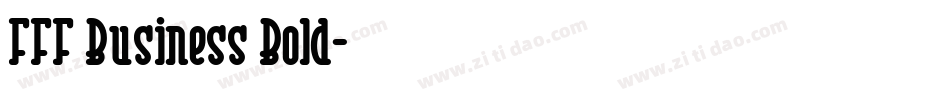 FFF Business Bold字体转换